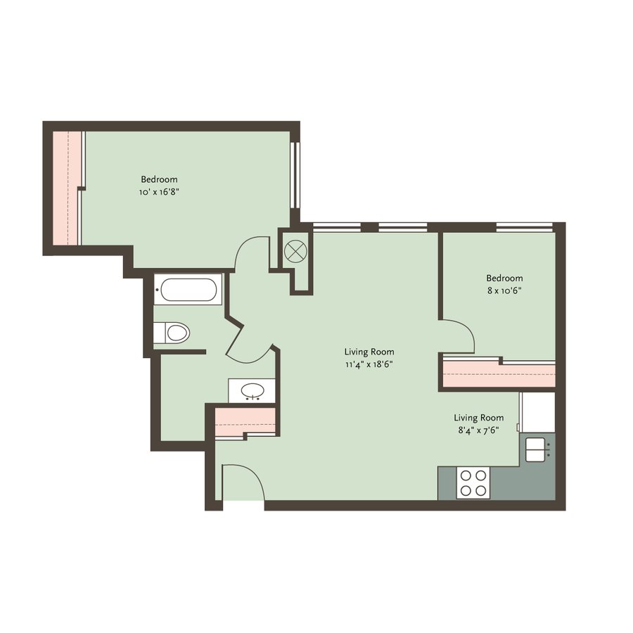 1 Bedroom 1 Bathroom Apartment for rent at The Blackwood in Chicago, IL