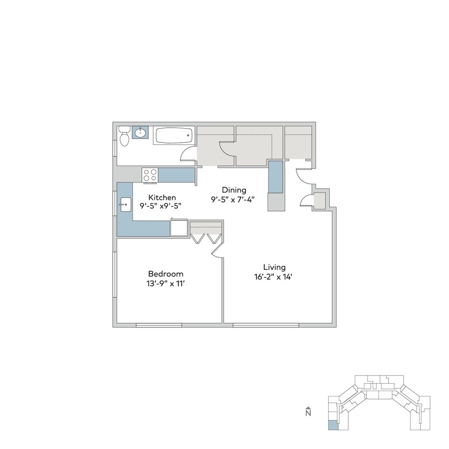1 Bedroom 1 Bathroom Apartment for rent at Windermere House in Chicago, IL