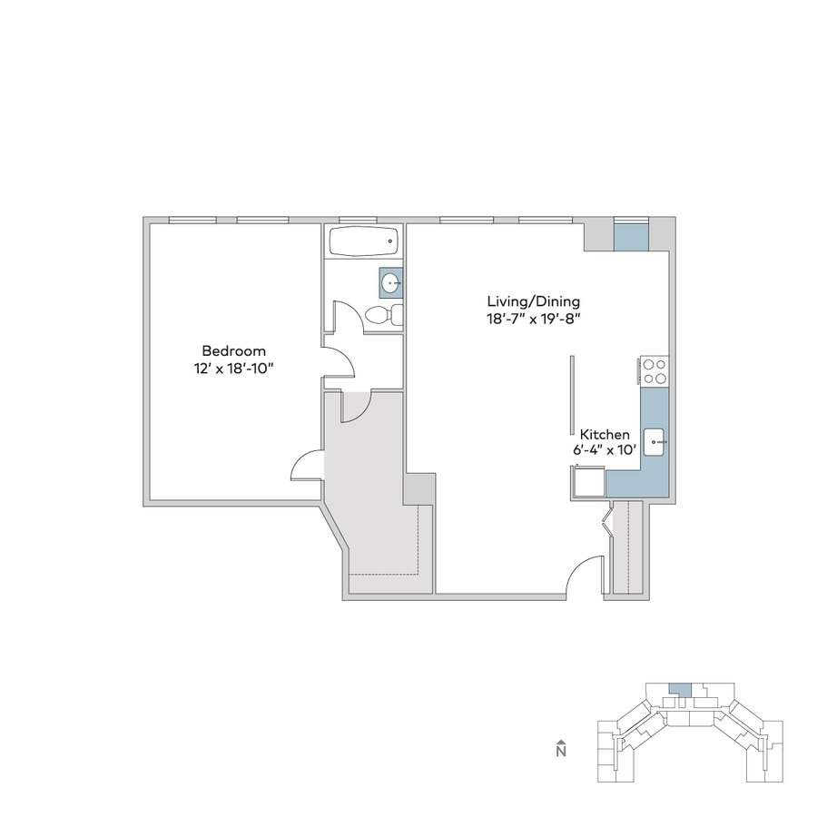 1 Bedroom 1 Bathroom Apartment for rent at Windermere House in Chicago, IL