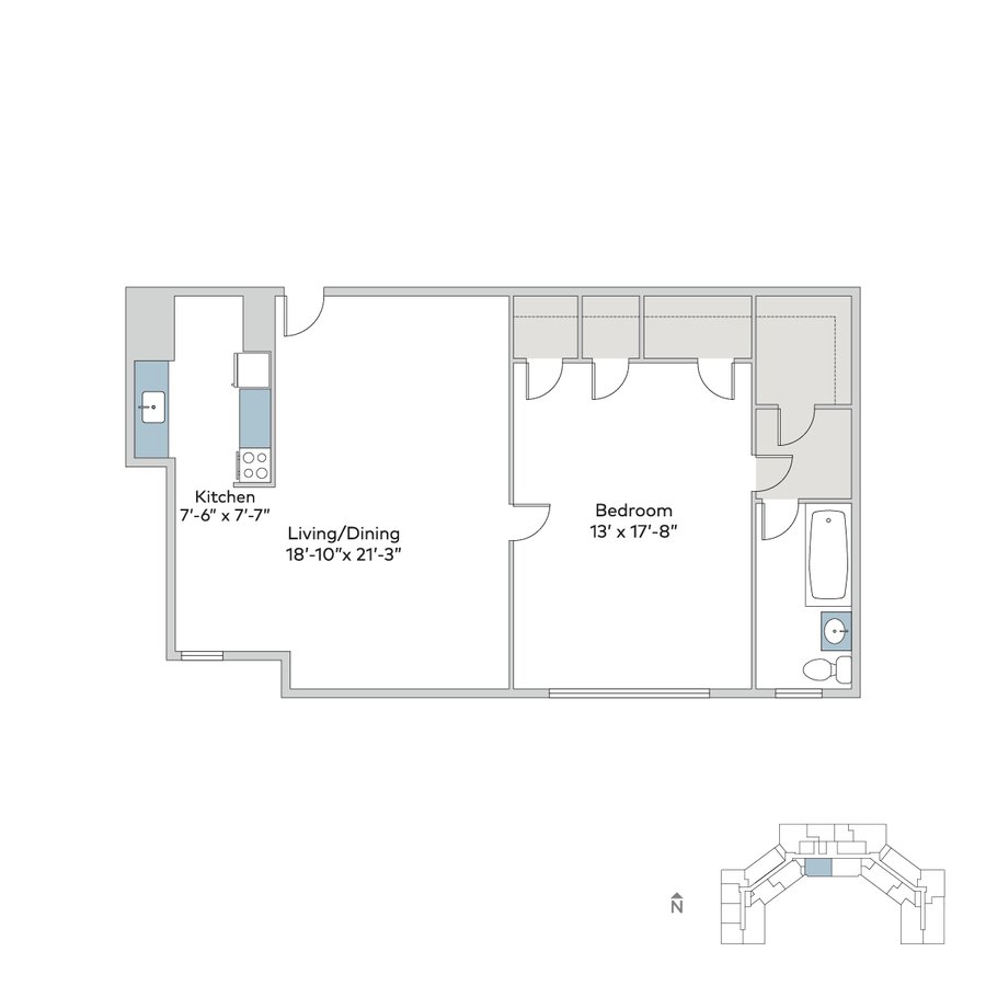 1 Bedroom 1 Bathroom Apartment for rent at Windermere House in Chicago, IL