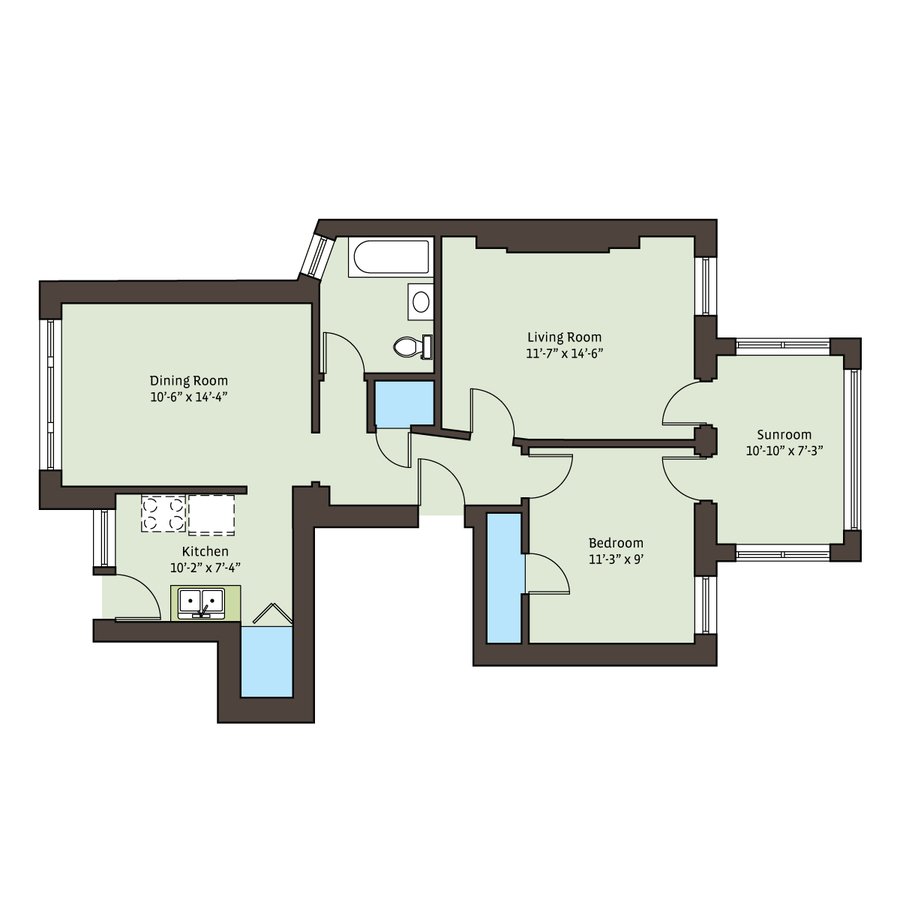 1 Bedroom 1 Bathroom Apartment for rent at 5416 S. Woodlawn Avenue in Chicago, IL