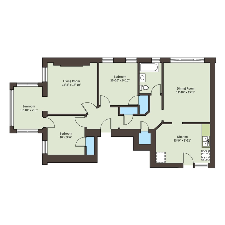 2 Bedrooms 1 Bathroom Apartment for rent at 5416 S. Woodlawn Avenue in Chicago, IL