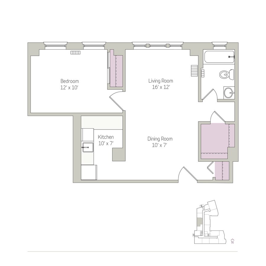 1 Bedroom 1 Bathroom Apartment for rent at East Park Tower in Chicago, IL