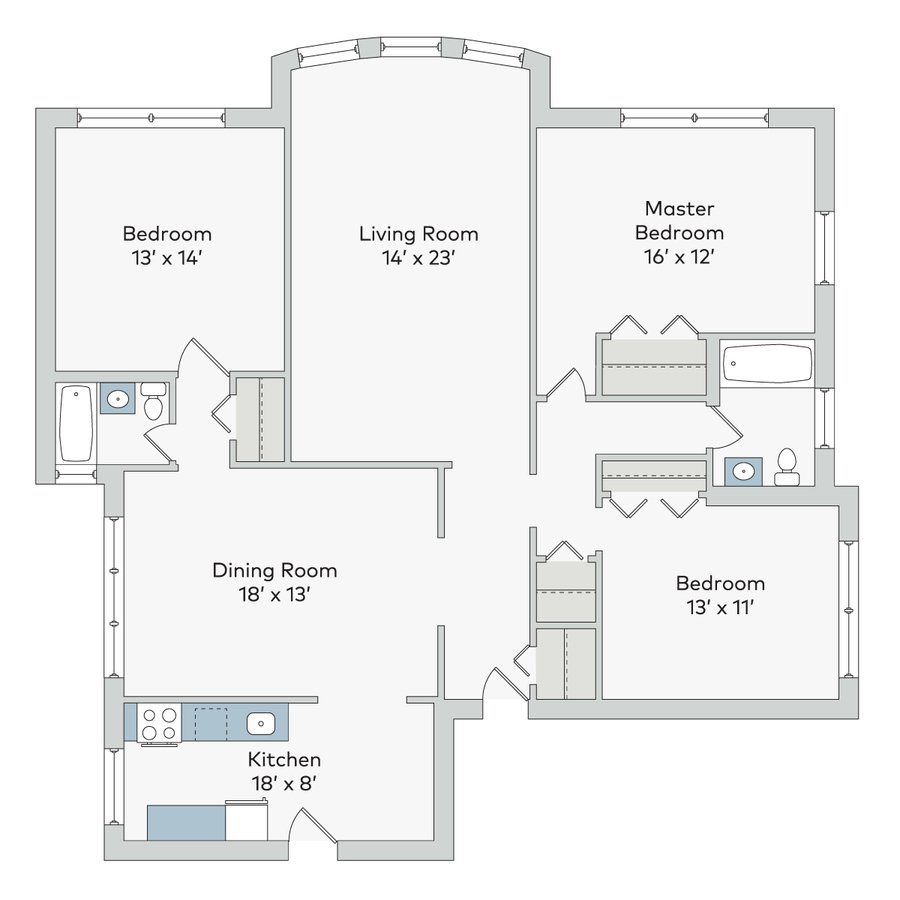 3 Bedrooms 2 Bathrooms Apartment for rent at 5222-38 S. Drexel Avenue in Chicago, IL