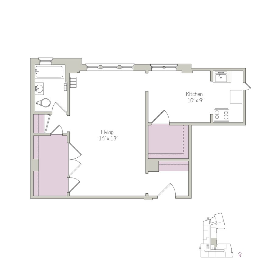 Studio 1 Bathroom Apartment for rent at East Park Tower in Chicago, IL