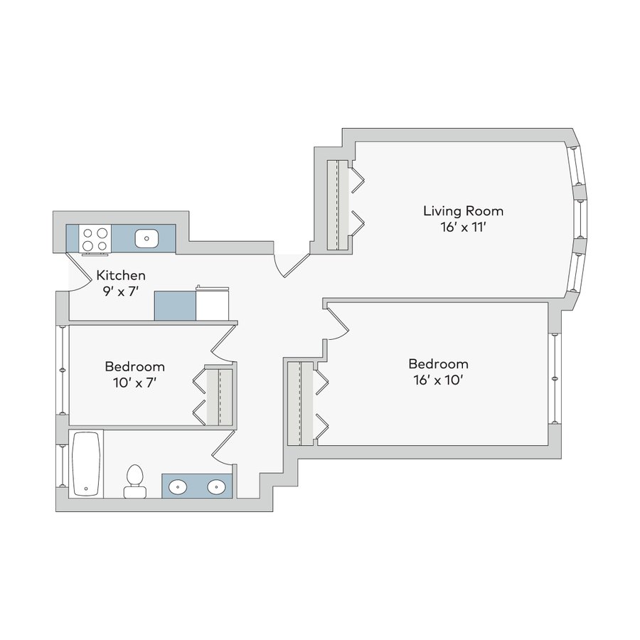 2 Bedrooms 1 Bathroom Apartment for rent at 5222-38 S. Drexel Avenue in Chicago, IL