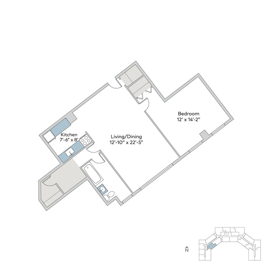 1 Bedroom 1 Bathroom Apartment for rent at Windermere House in Chicago, IL