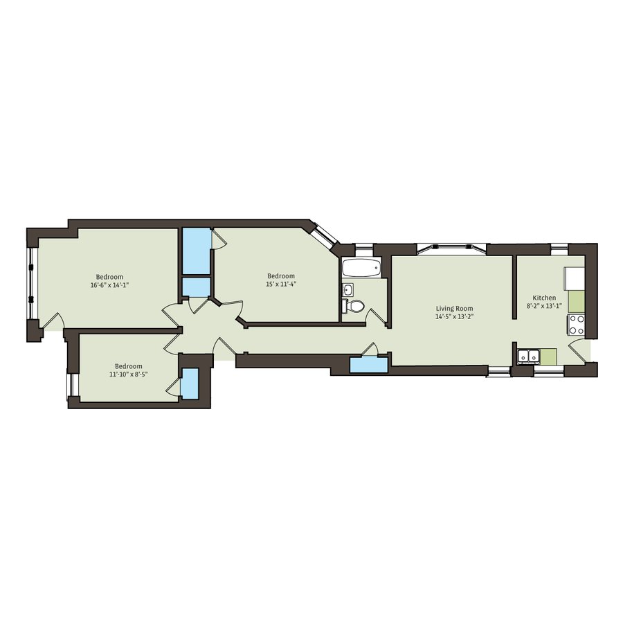 3 Bedrooms 1 Bathroom Apartment for rent at 5339-5345 S. Woodlawn Avenue in Chicago, IL