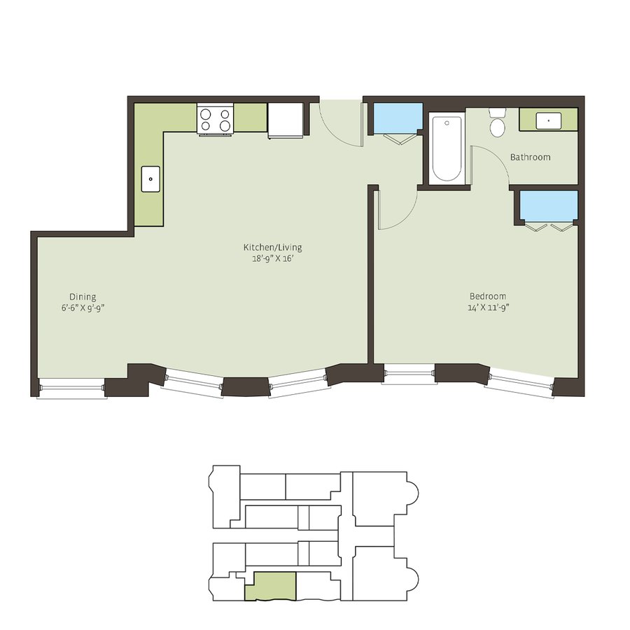 1 Bedroom 1 Bathroom Apartment for rent at Paramour in Chicago, IL