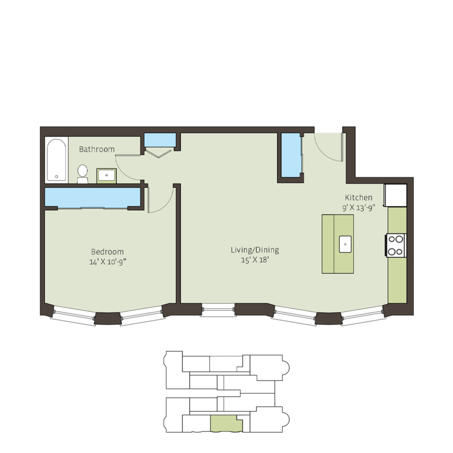 1 Bedroom 1 Bathroom Apartment for rent at Paramour in Chicago, IL