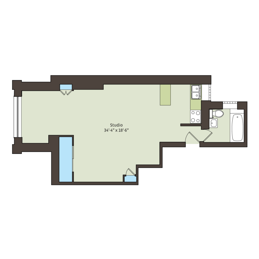 Studio 1 Bathroom Apartment for rent at 5336-5338 S. Hyde Park Boulevard in Chicago, IL