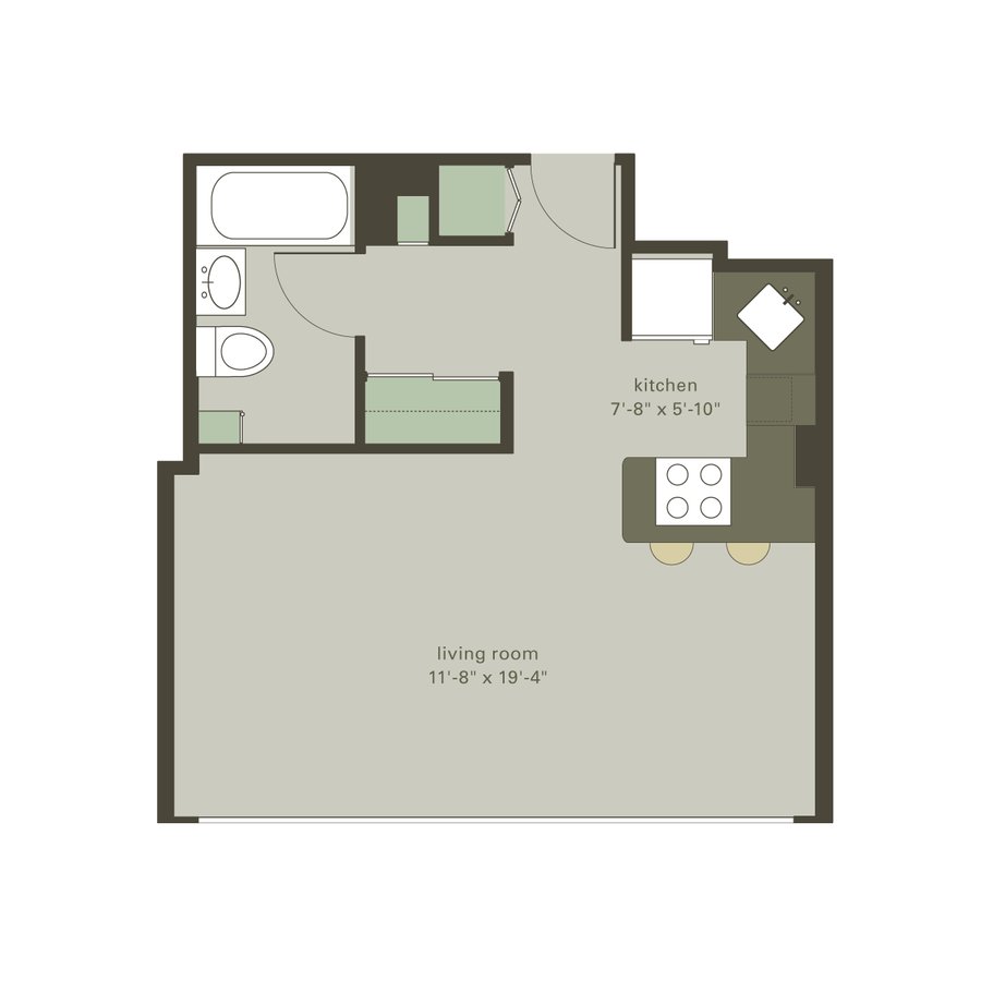 Studio 1 Bathroom Apartment for rent at Algonquin Apartments in Chicago, IL