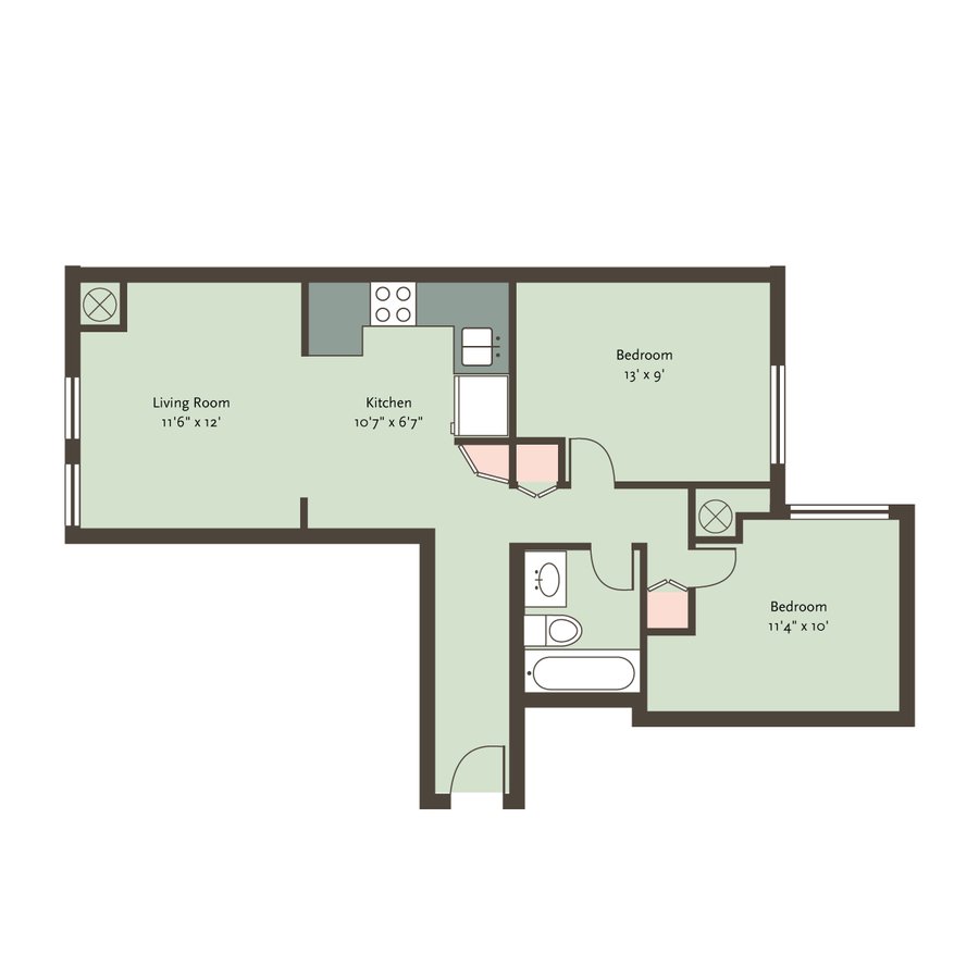 2 Bedrooms 1 Bathroom Apartment for rent at The Blackwood in Chicago, IL