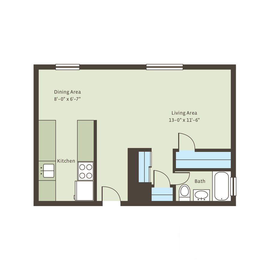 Studio 1 Bathroom Apartment for rent at Six40 in Kansas City, MO