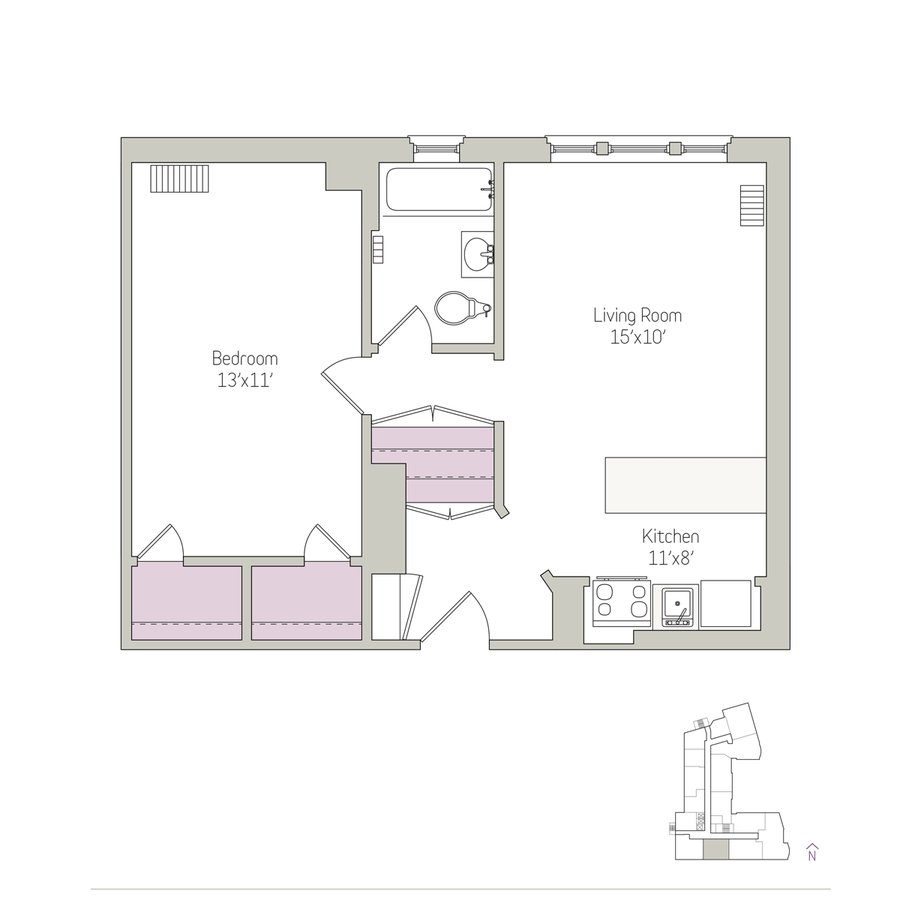 1 Bedroom 1 Bathroom Apartment for rent at East Park Tower in Chicago, IL