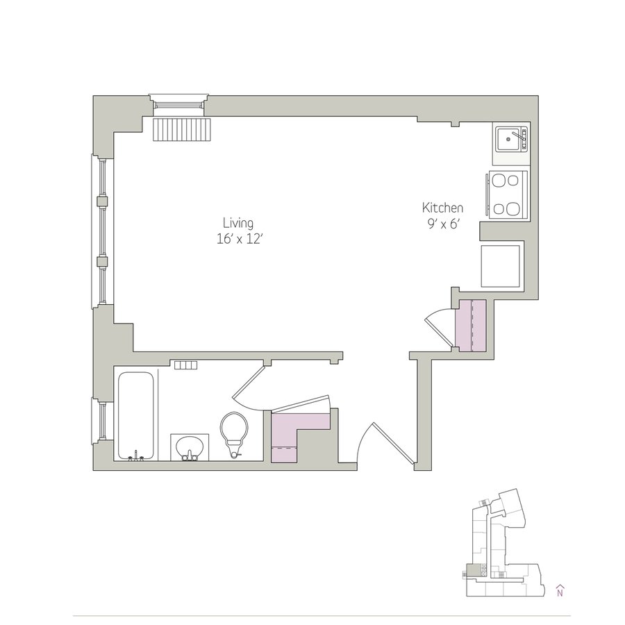 Studio 1 Bathroom Apartment for rent at East Park Tower in Chicago, IL