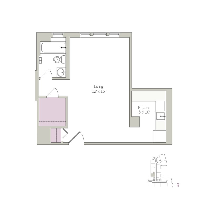 Studio 1 Bathroom Apartment for rent at East Park Tower in Chicago, IL