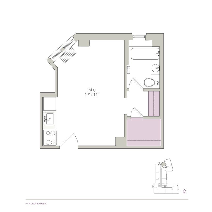 Studio 1 Bathroom Apartment for rent at East Park Tower in Chicago, IL