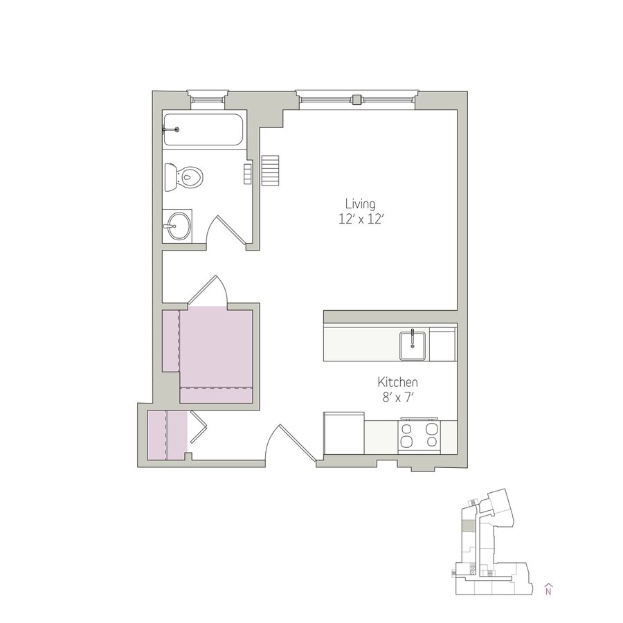 Studio 1 Bathroom Apartment for rent at East Park Tower in Chicago, IL