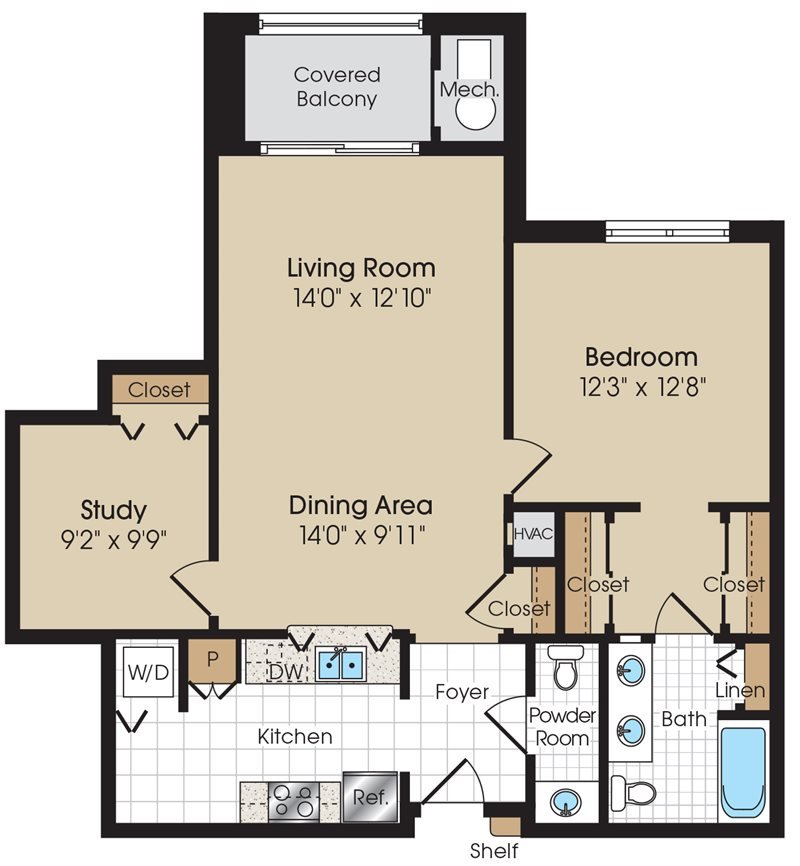 1 Bedroom 1 Bathroom Apartment for rent at The Marque Apartments in Gainesville, VA