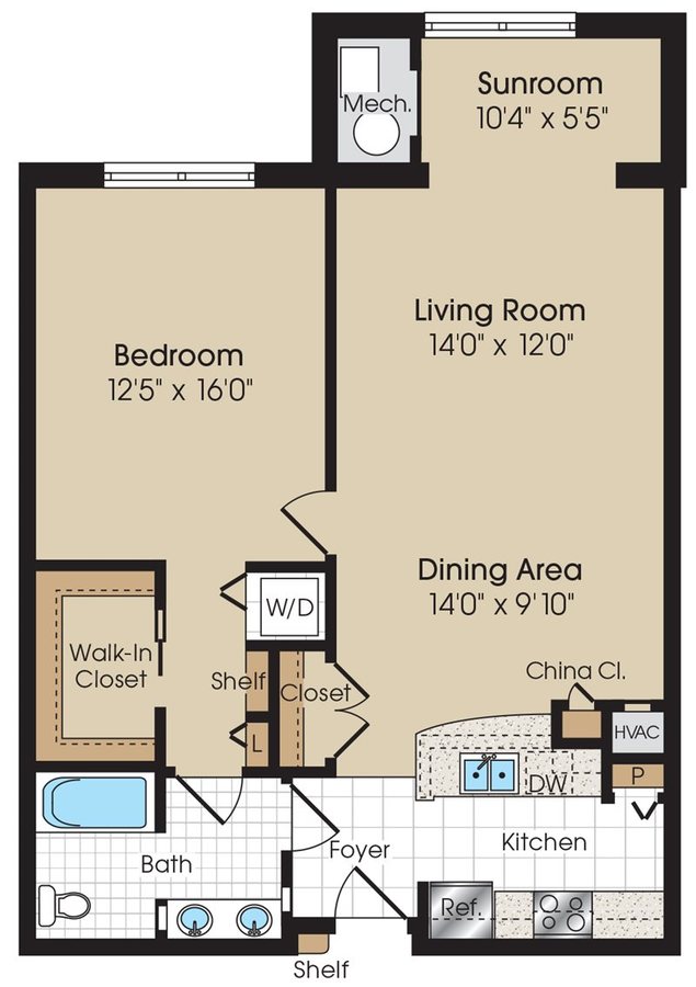 1 Bedroom 1 Bathroom Apartment for rent at The Marque Apartments in Gainesville, VA