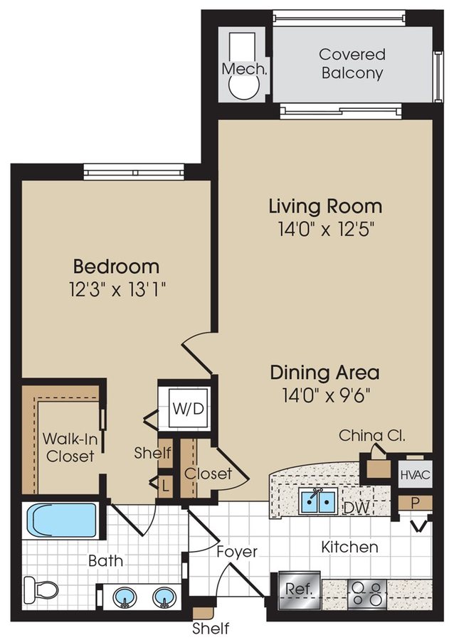 1 Bedroom 1 Bathroom Apartment for rent at The Marque Apartments in Gainesville, VA