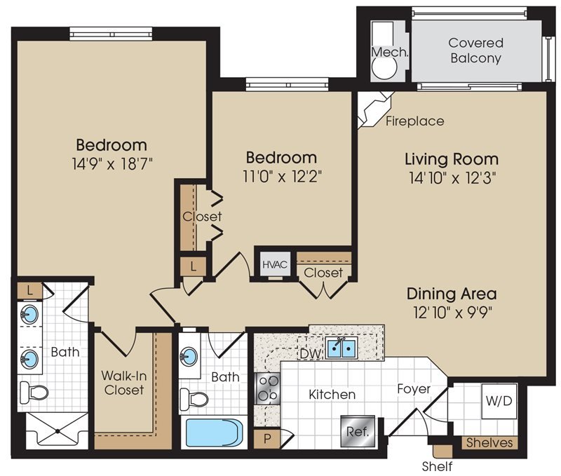2 Bedrooms 2 Bathrooms Apartment for rent at The Marque Apartments in Gainesville, VA