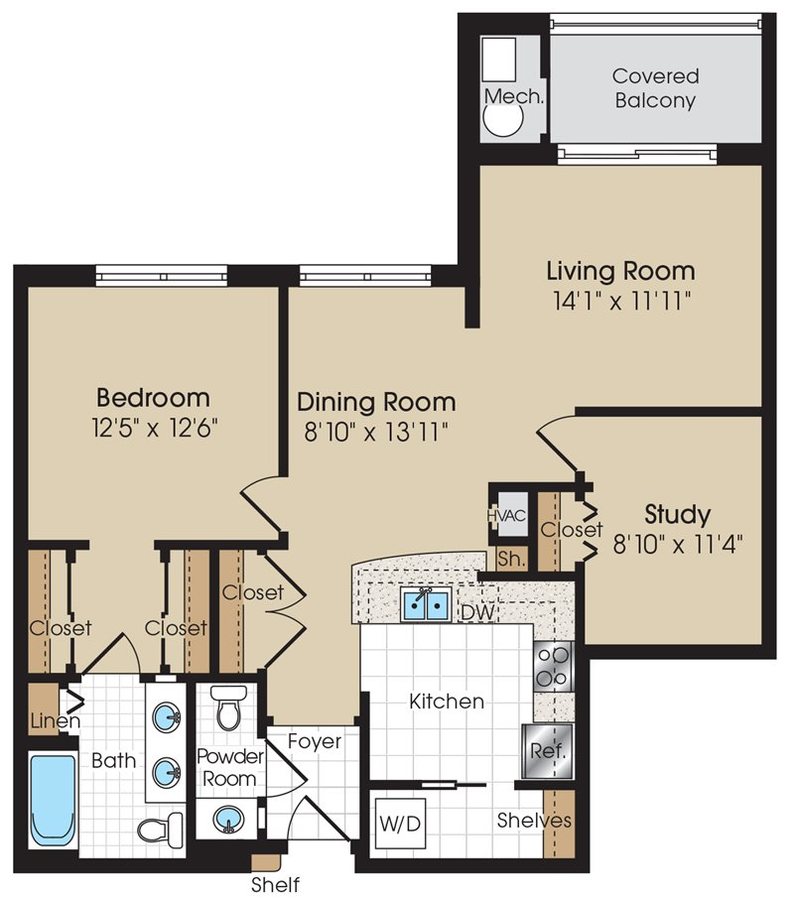 1 Bedroom 1 Bathroom Apartment for rent at The Marque Apartments in Gainesville, VA
