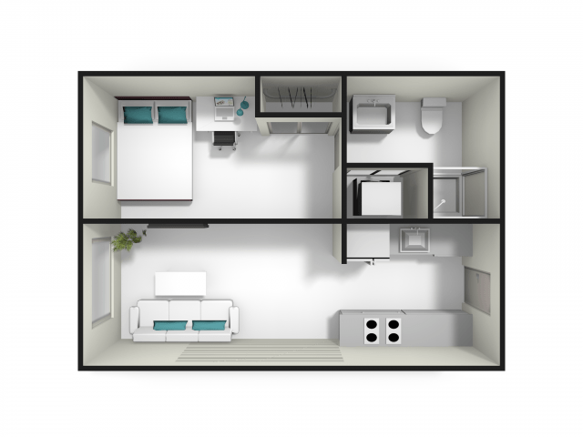 1 Bedroom 1 Bathroom Apartment for rent at FUSE in West Lafayette, IN
