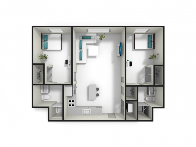 2 Bedrooms 2 Bathrooms Apartment for rent at FUSE in West Lafayette, IN