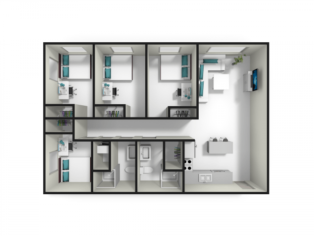 4 Bedrooms 2 Bathrooms Apartment for rent at FUSE in West Lafayette, IN