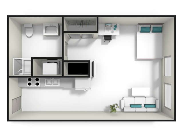 Studio 1 Bathroom Apartment for rent at FUSE in West Lafayette, IN