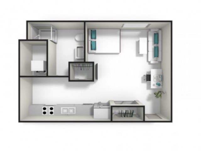 Studio 1 Bathroom Apartment for rent at FUSE in West Lafayette, IN