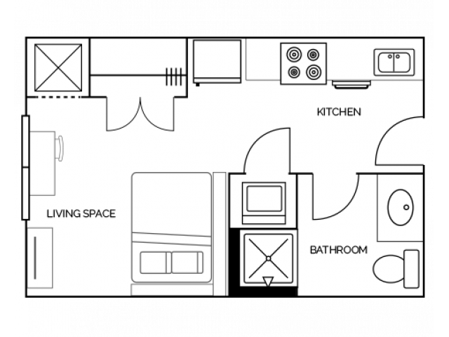 Studio 1 Bathroom Apartment for rent at Aspire at Discovery Park in West Lafayette, IN