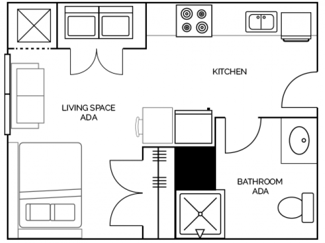 Studio 1 Bathroom Apartment for rent at Aspire at Discovery Park in West Lafayette, IN