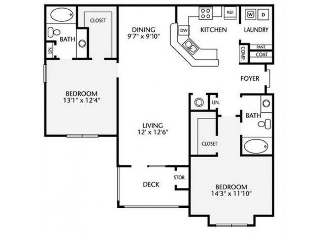 2 Bedrooms 2 Bathrooms Apartment for rent at Ansley Falls Apartment Homes in Charlotte, NC