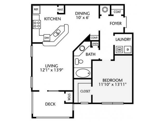 1 Bedroom 1 Bathroom Apartment for rent at Ansley Falls Apartment Homes in Charlotte, NC