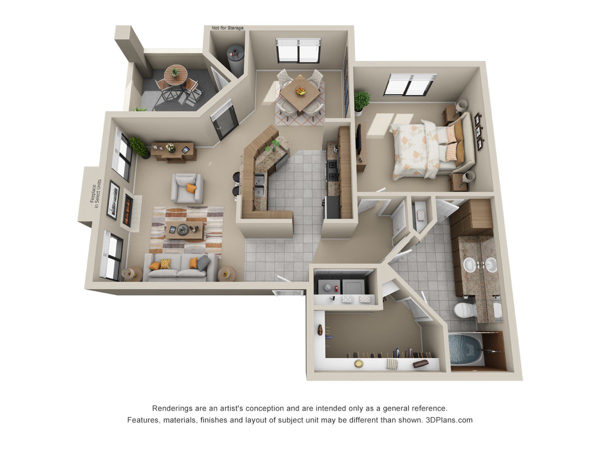 1 Bedroom 1 Bathroom Apartment for rent at San Montego Luxury Apartments in Mesa, AZ