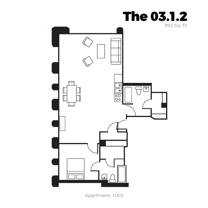 1 Bedroom 1 Bathroom Apartment for rent at The Exchange in San Antonio, TX