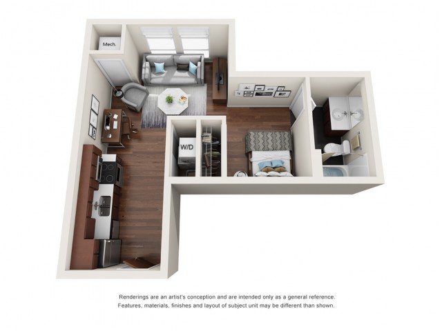 Studio 1 Bathroom Apartment for rent at WaHu in Minneapolis, MN
