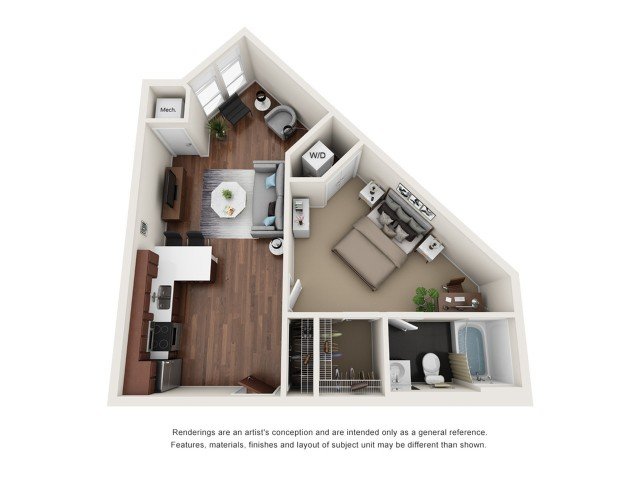 1 Bedroom 1 Bathroom Apartment for rent at WaHu in Minneapolis, MN