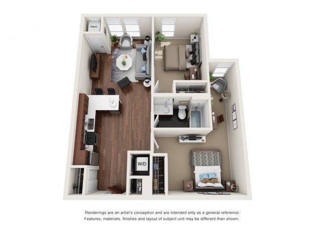 2 Bedrooms 1 Bathroom Apartment for rent at WaHu in Minneapolis, MN