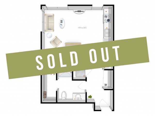 Studio 1 Bathroom Apartment for rent at The Knoll in Minneapolis, MN