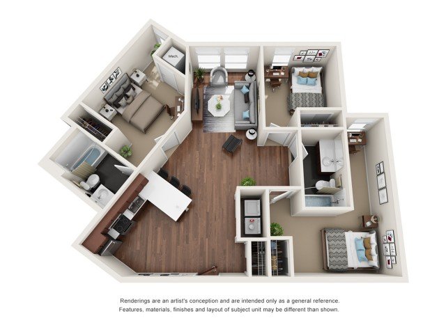 3 Bedrooms 2 Bathrooms Apartment for rent at WaHu in Minneapolis, MN