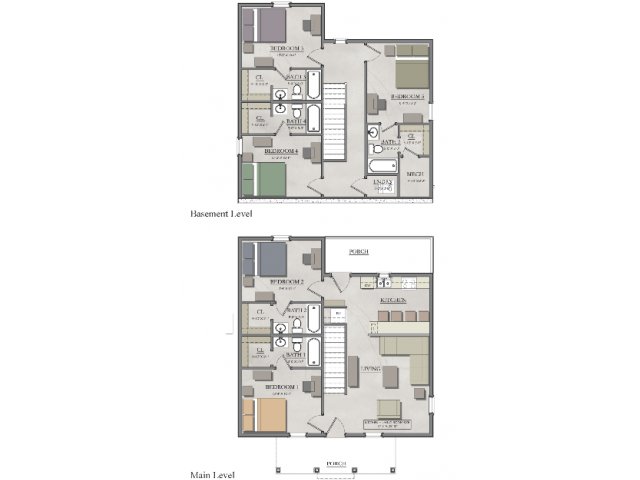 5 Bedrooms 4+ Bathrooms Apartment for rent at The Cottages of Boone in Boone, NC