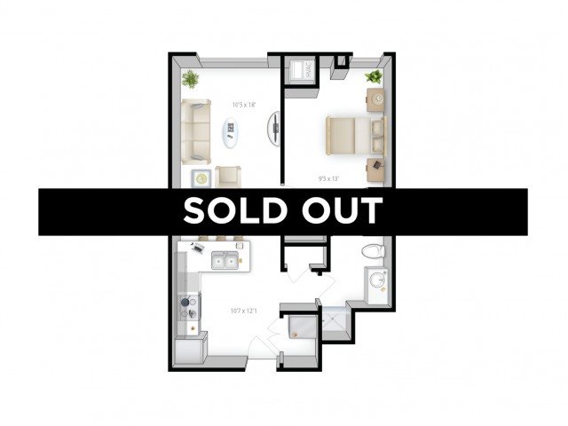 1 Bedroom 1 Bathroom Apartment for rent at The Bridges in Minneapolis, MN