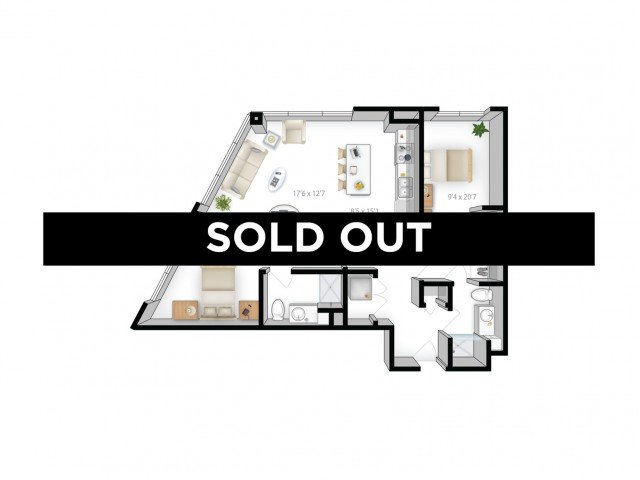 2 Bedrooms 2 Bathrooms Apartment for rent at The Bridges in Minneapolis, MN