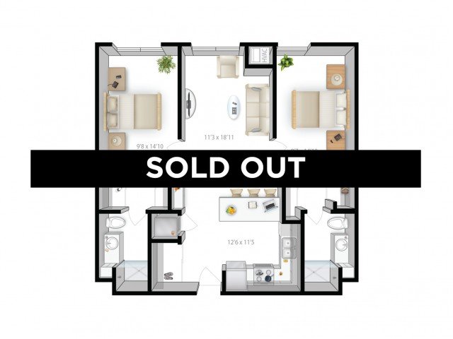 2 Bedrooms 2 Bathrooms Apartment for rent at The Bridges in Minneapolis, MN
