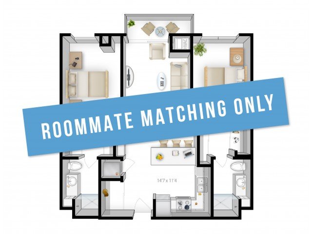 2 Bedrooms 2 Bathrooms Apartment for rent at The Bridges in Minneapolis, MN