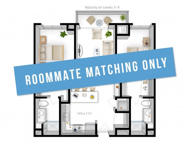 2 Bedrooms 2 Bathrooms Apartment for rent at The Bridges in Minneapolis, MN